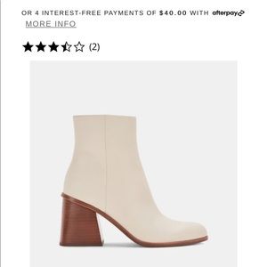 DV leather booties with block heel